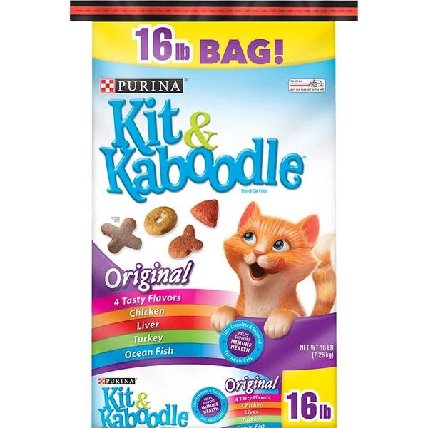 Kit N' Kaboodle Original Medley Cat Food 16 Lb Bag