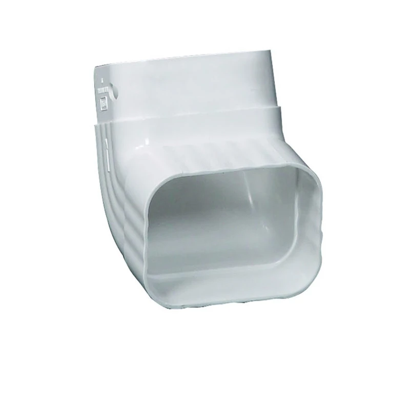 3 In. H X 4 In. W X 5.5 In. L White Vinyl A Gutter Elbow