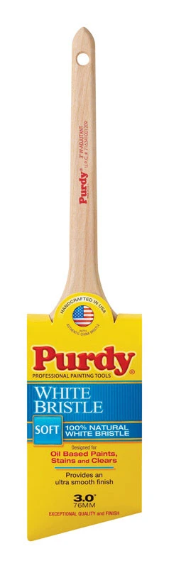 Adjutant 3 In. White China Bristle Soft Angle Paint Brush