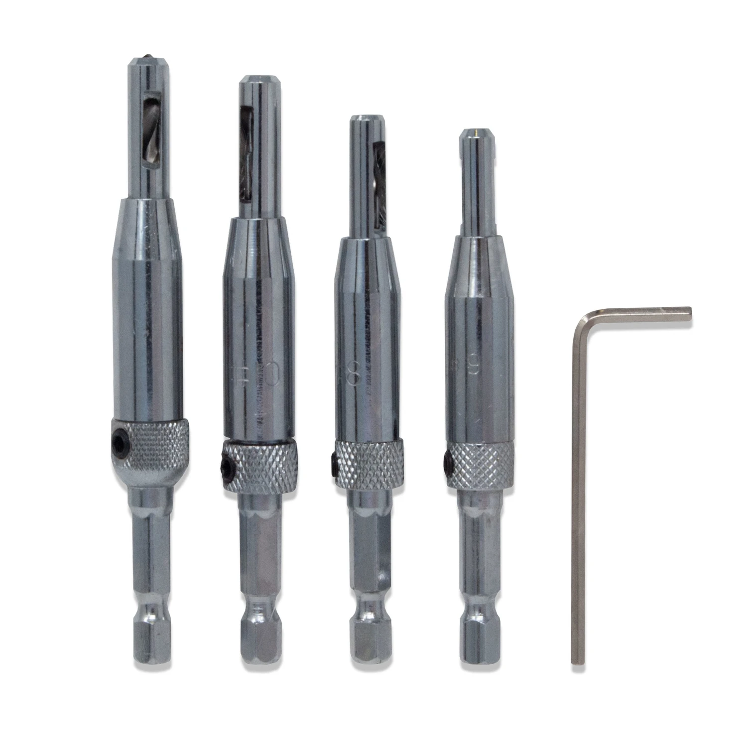 Isomax 4 In. L Drilling And Driving Utility Set Steel 4 Pc Hex Shank