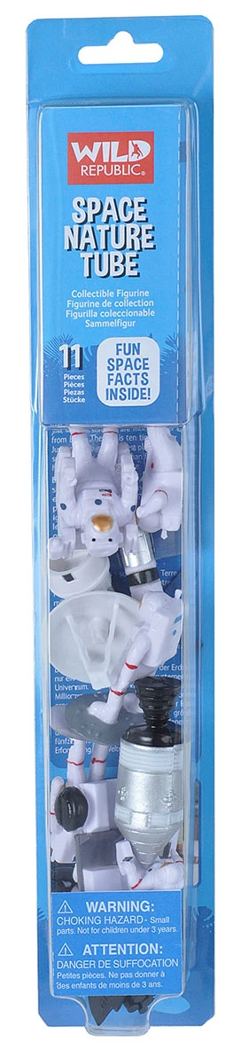 Space Exploration Nature Tube With 11 Figurines And Play Mat - 12 Inches