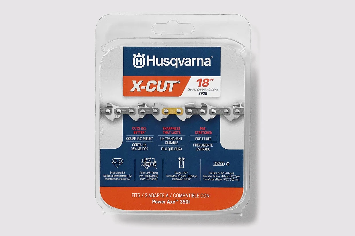 12in X-cut S93g Chainsaw Chain - 3/8 Mini Pitch, .050 Gauge, 45 Drive Links