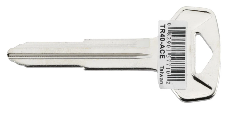 Ace Automotive Key Blank Ez# Tr40 Single Sided Nickel-plated Brass For Toyota