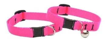 47527 Adjustable 1/2 In. Hot Pink Cat Collar With Bell, 8 In. - 12 In.