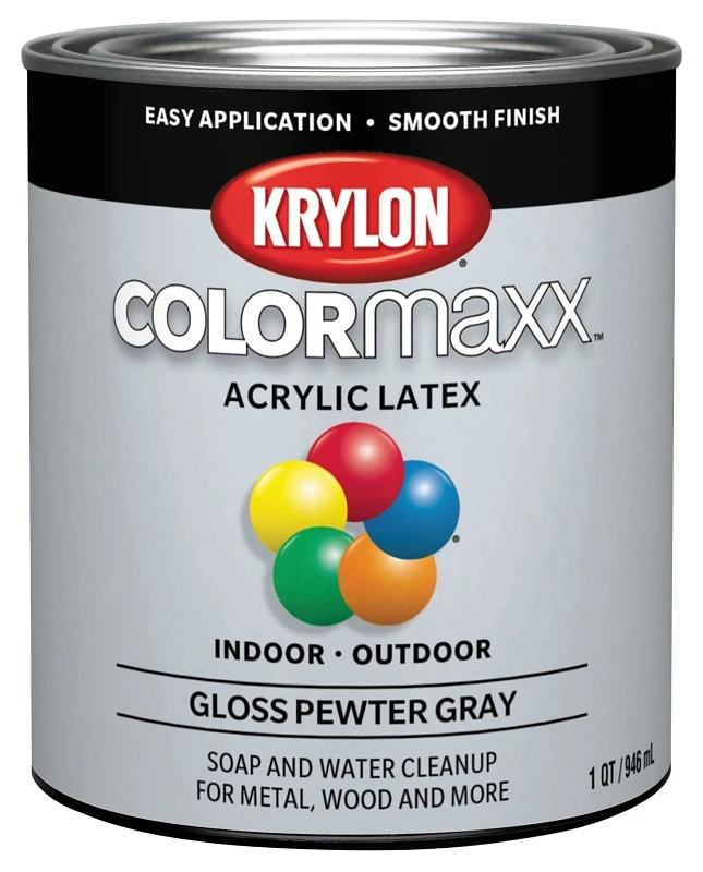 Colormaxx Gloss Pewter Gray Spray Paint 1 Quart Model K05644007