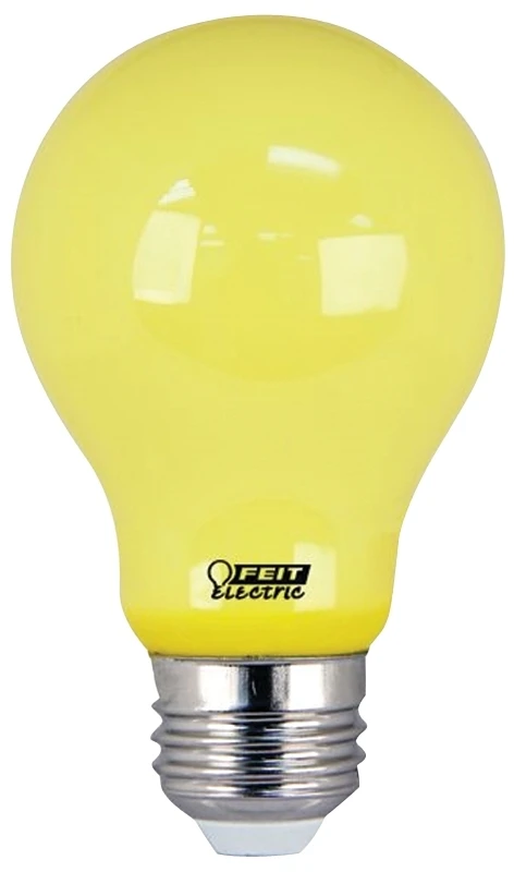 Electric A19 E26 Led Bug Light Yellow 60w Equivalent 5w 1 Pk 25000 Hour Life