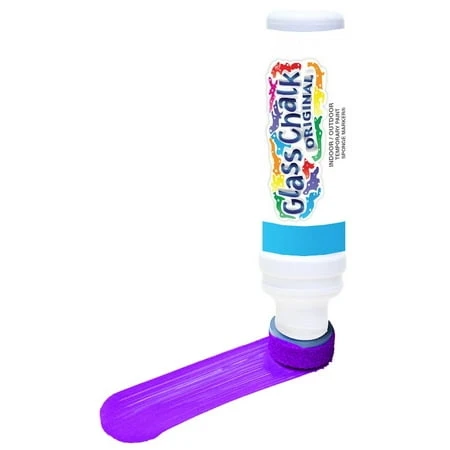 10108 Purple Glass Chalk Sponge Marker - 1 Ounce