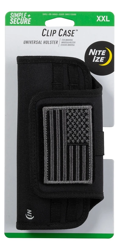 Black Xxl Universal Cell Phone Case With Clip - Durable Holster