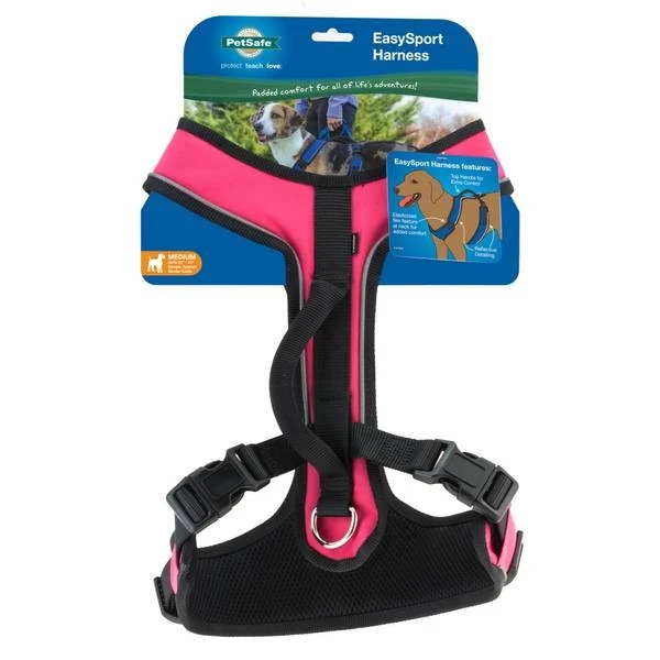 Easysport Dog Harness, Medium Size, Pink Color For Dogs 25-50 Lbs
