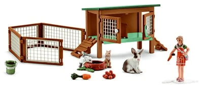 Farm Life Rabbit Hutch With Rabbits And Feed Playset - Model 42339 ...