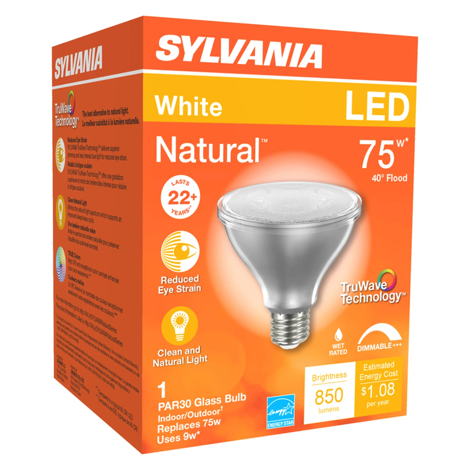 Natural Par30 E26 Led Bulb White 75w Equivalence Dimmable 1 Pk