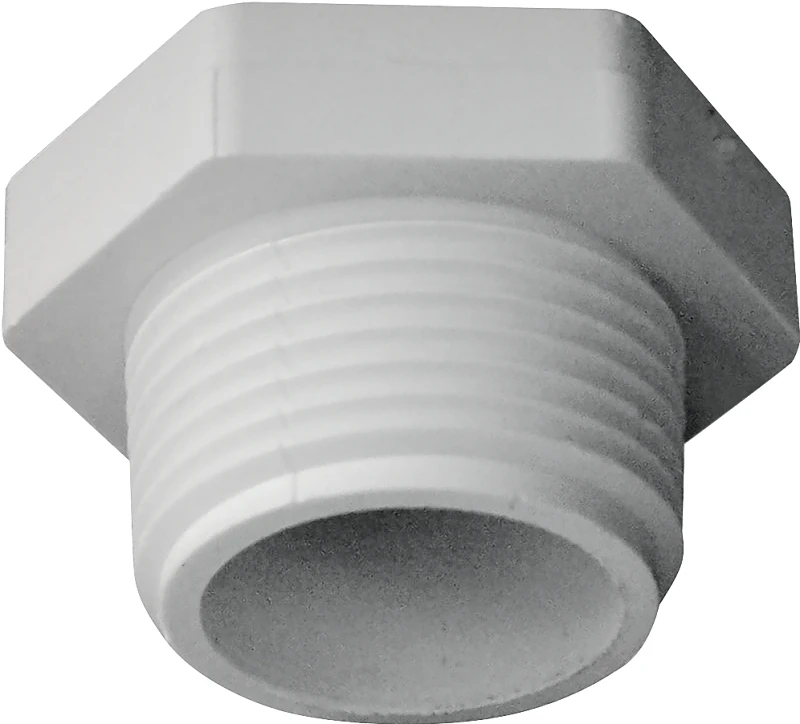 1-in Dia Pvc Sch 40 Plug, Model 450010rmc, White, 10 Pk