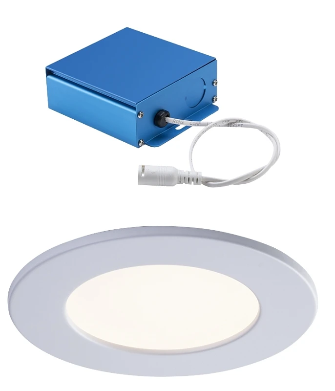 4 Inch Recessed Led Light Kit, 1000 Lumens, 4000k Color Temperature, White Finish
