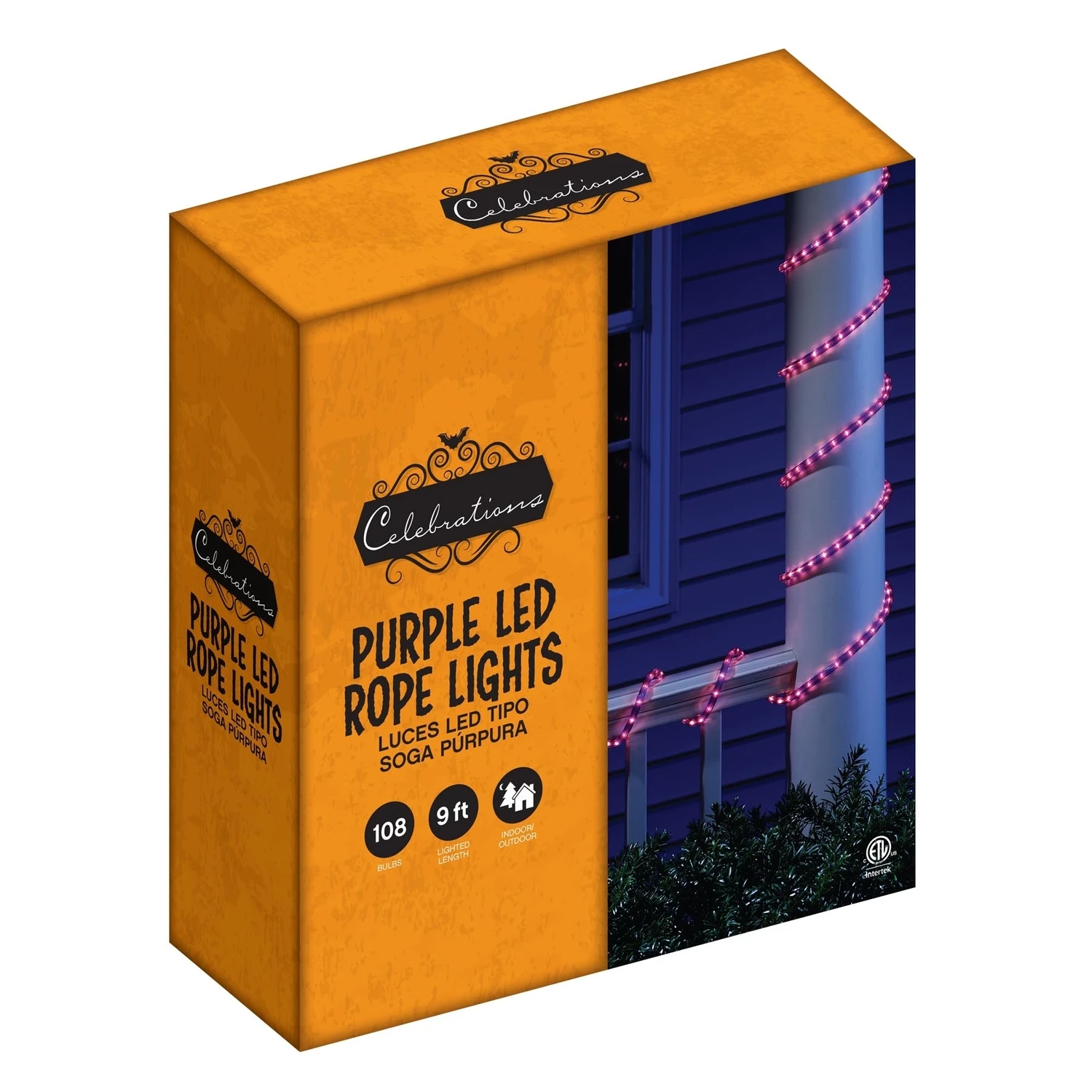 Celebrations LED Rope Lighted Purple Halloween Lights .5 in. H x 13 M W 1 pk