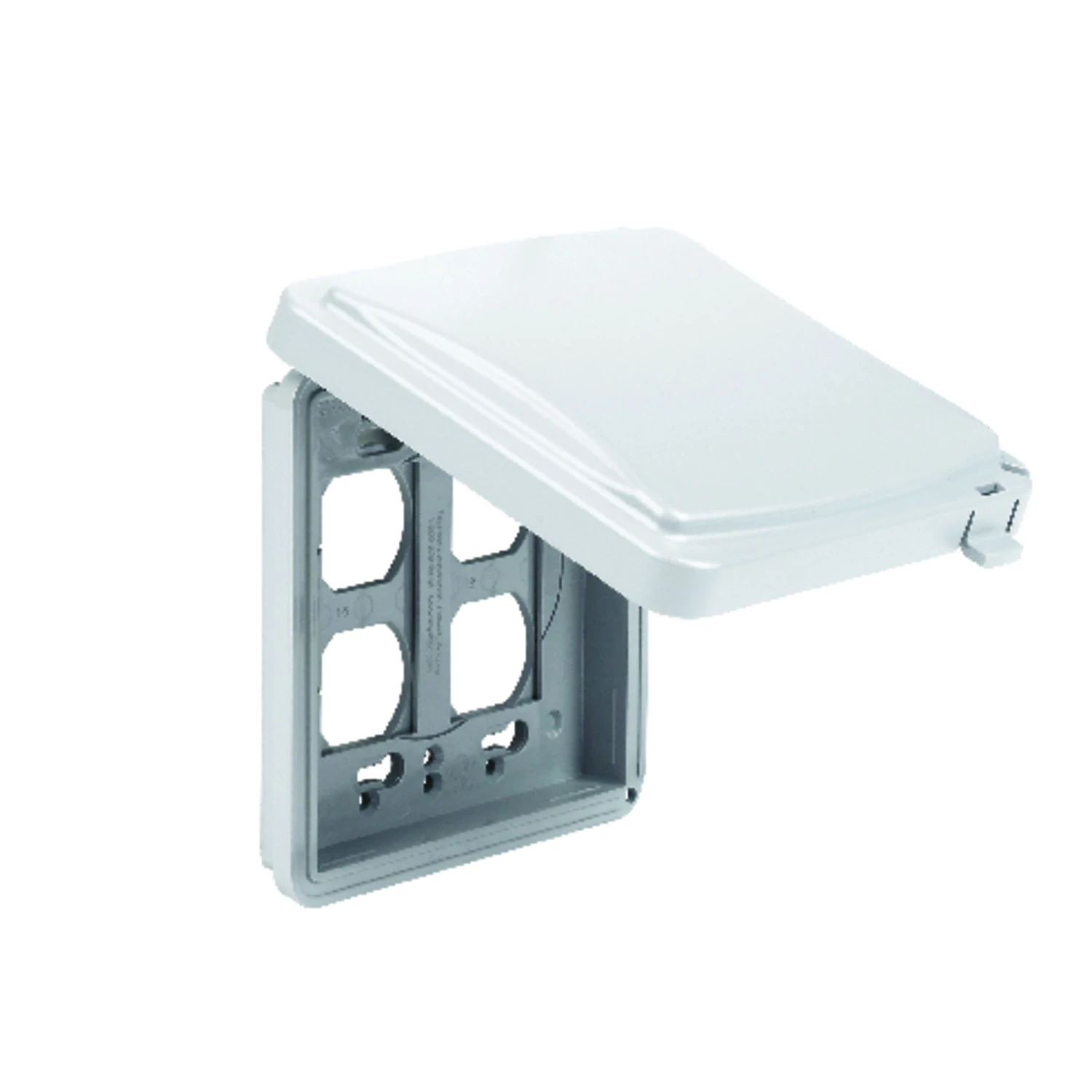 Rectangle Plastic 2-gang Weatherproof Receptacle Box Cover Mm1410g