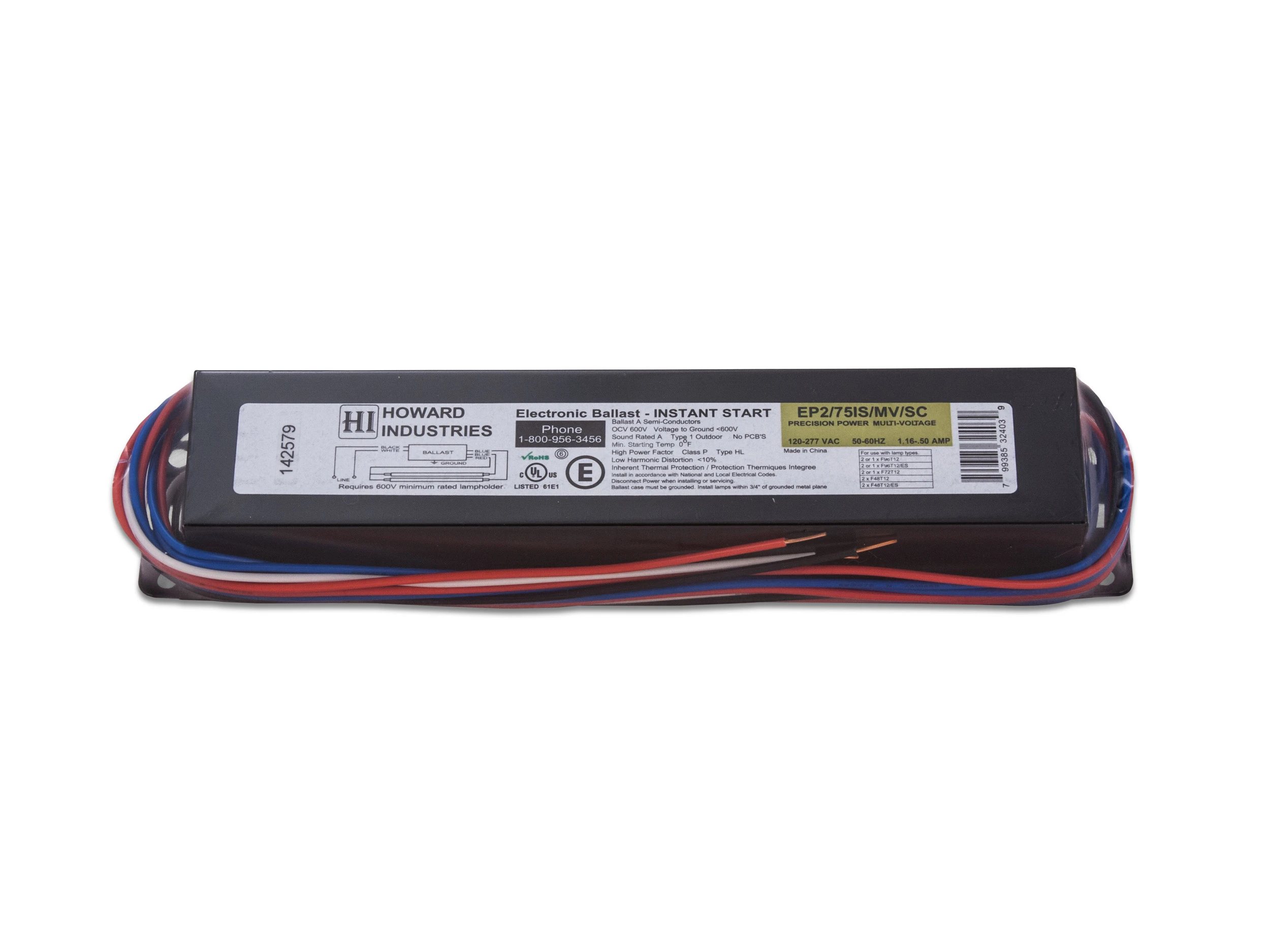 Ep2-75is-mv-sc Electronic Ballast For 2 F96t12 Slimline Fluorescent Lamps