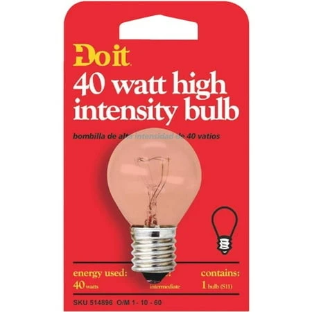40 Watt Clear High-intensity Bulb With Intermediate Base - Model 18336
