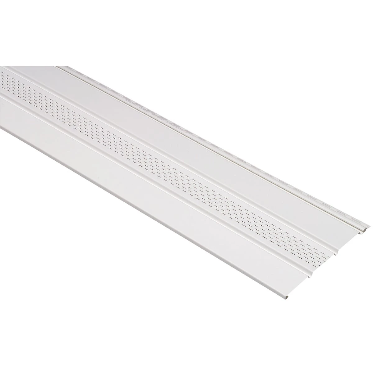 T4 Center Vented White Vinyl Soffit 12 In. X 12 Ft.