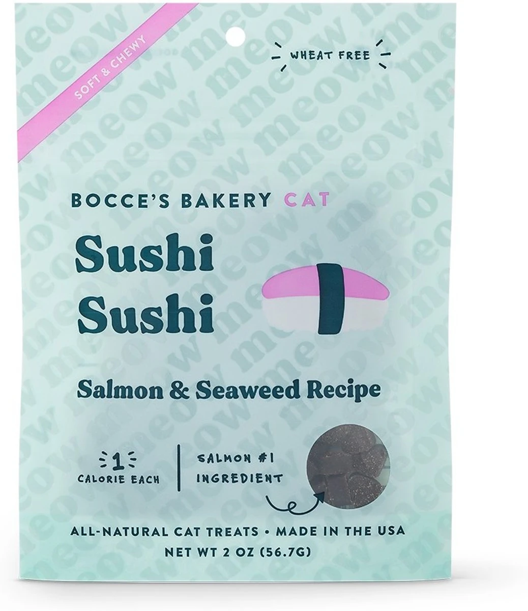Sushi Sushi Soft & Chewy Salmon Flavor Cat Treats, 2 Oz.
