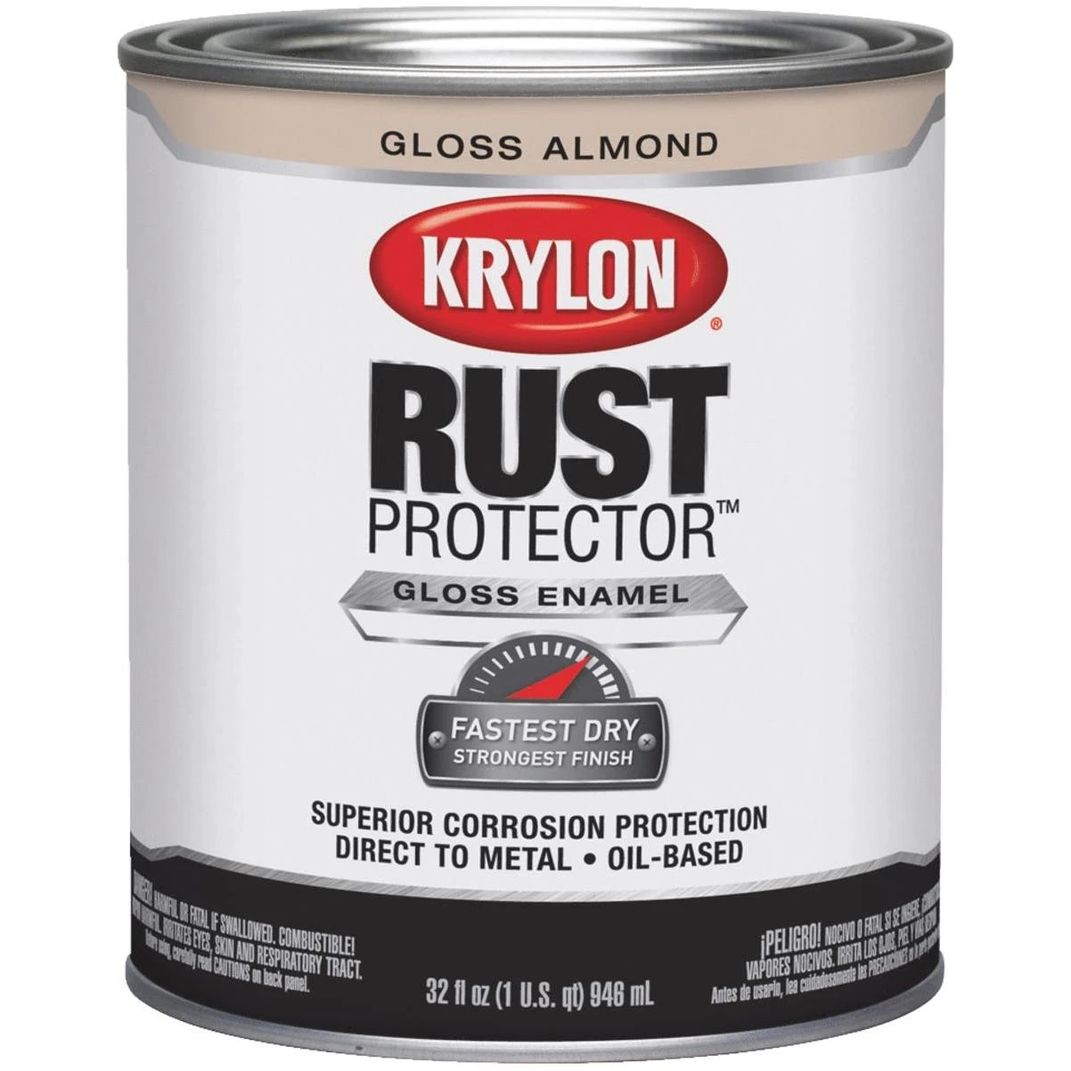 Rust Protector Brush On Rust Control Enamel - Quart Gloss Almond Enamel