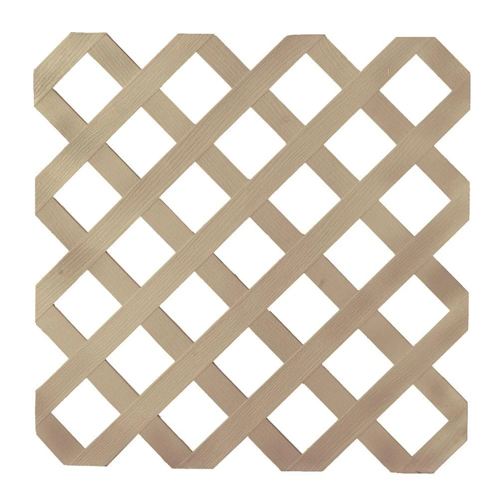 1/8 In. X 47-1/2 In. X 8 Ft. Brownstone Garden Plastic Lattice By Veranda