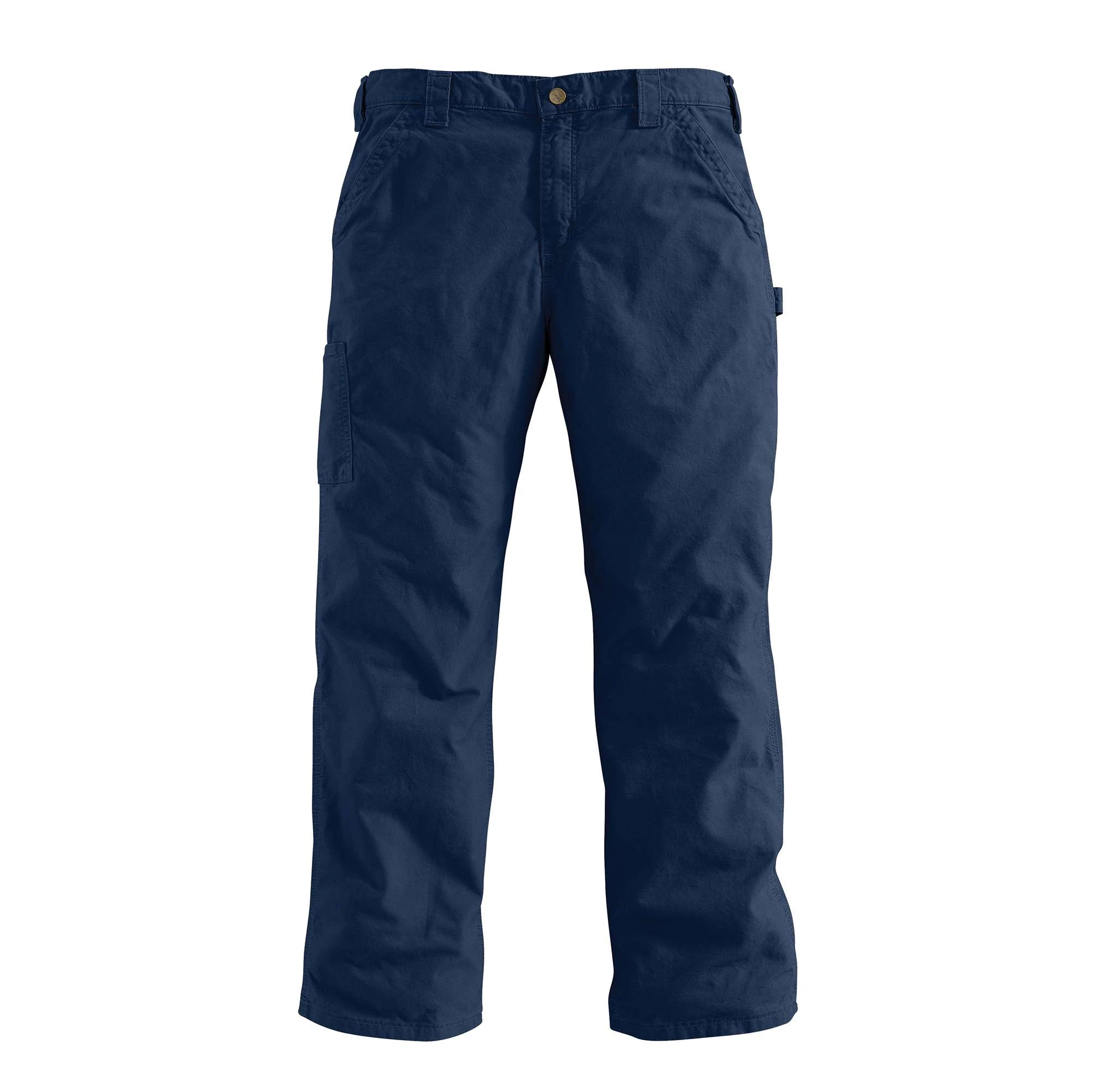 Men's Loose Fit Canvas Utility Work Pant, Navy, Size W38
