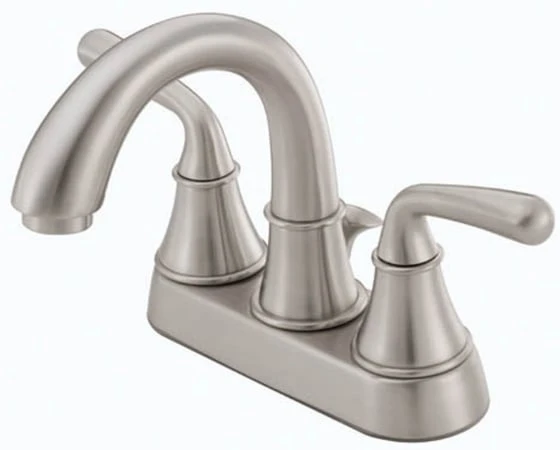 Bannockburn Brushed Nickel 2-handle 4-in Centerset Bathroom Sink Faucet With Drain