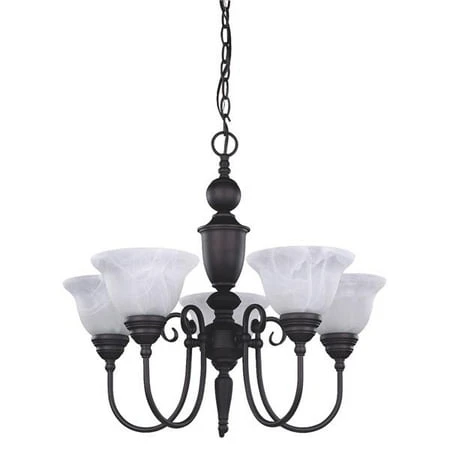 5-bulb Orb Chandelier Model Ich20a05orb - Elegant Bronze Finish