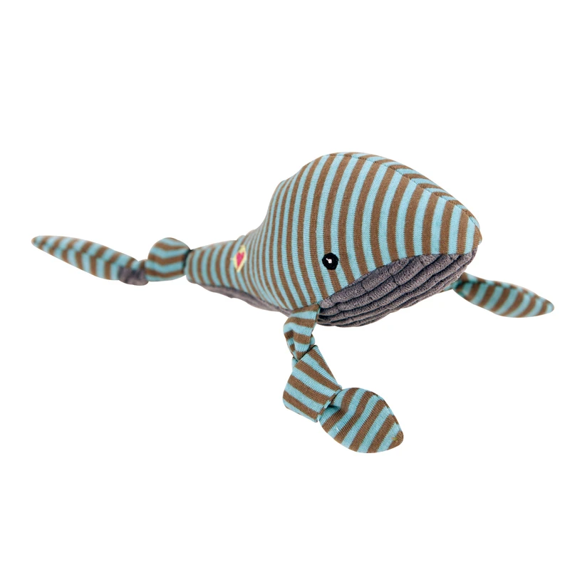Large Multicolored Whale Knottie Plush Squeaky Dog Toy 51001754