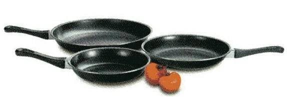H32003 3-piece Carbon Steel Nonstick Skillet Set - Black