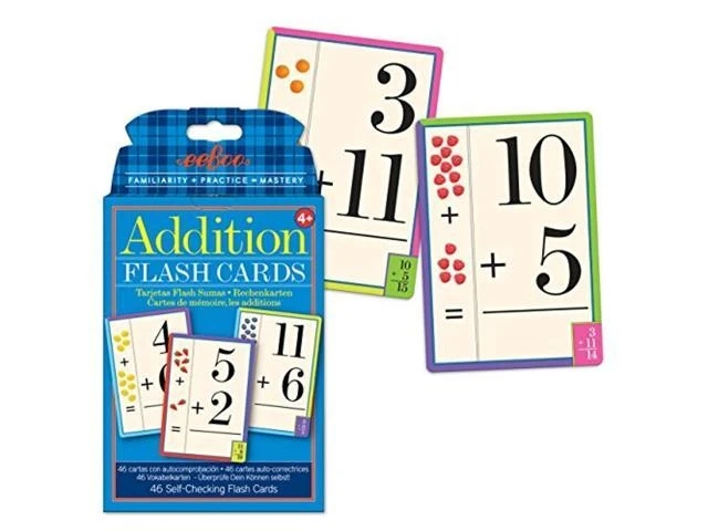 Educational Math Addition Flash Cards Set Of 46