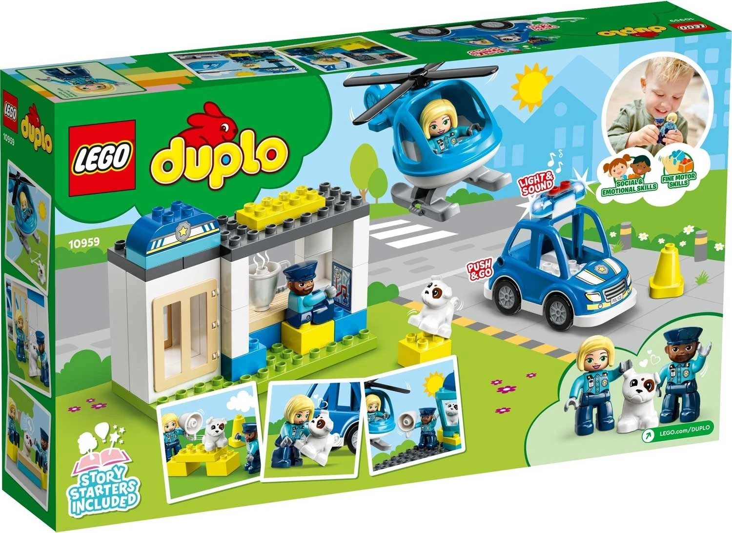 Duplo Town Police Station & Helicopter Building Toy Playset 10959