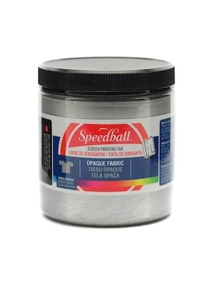 Opaque Fabric Screen Printing Ink Silver 8 Ounces Model 4807