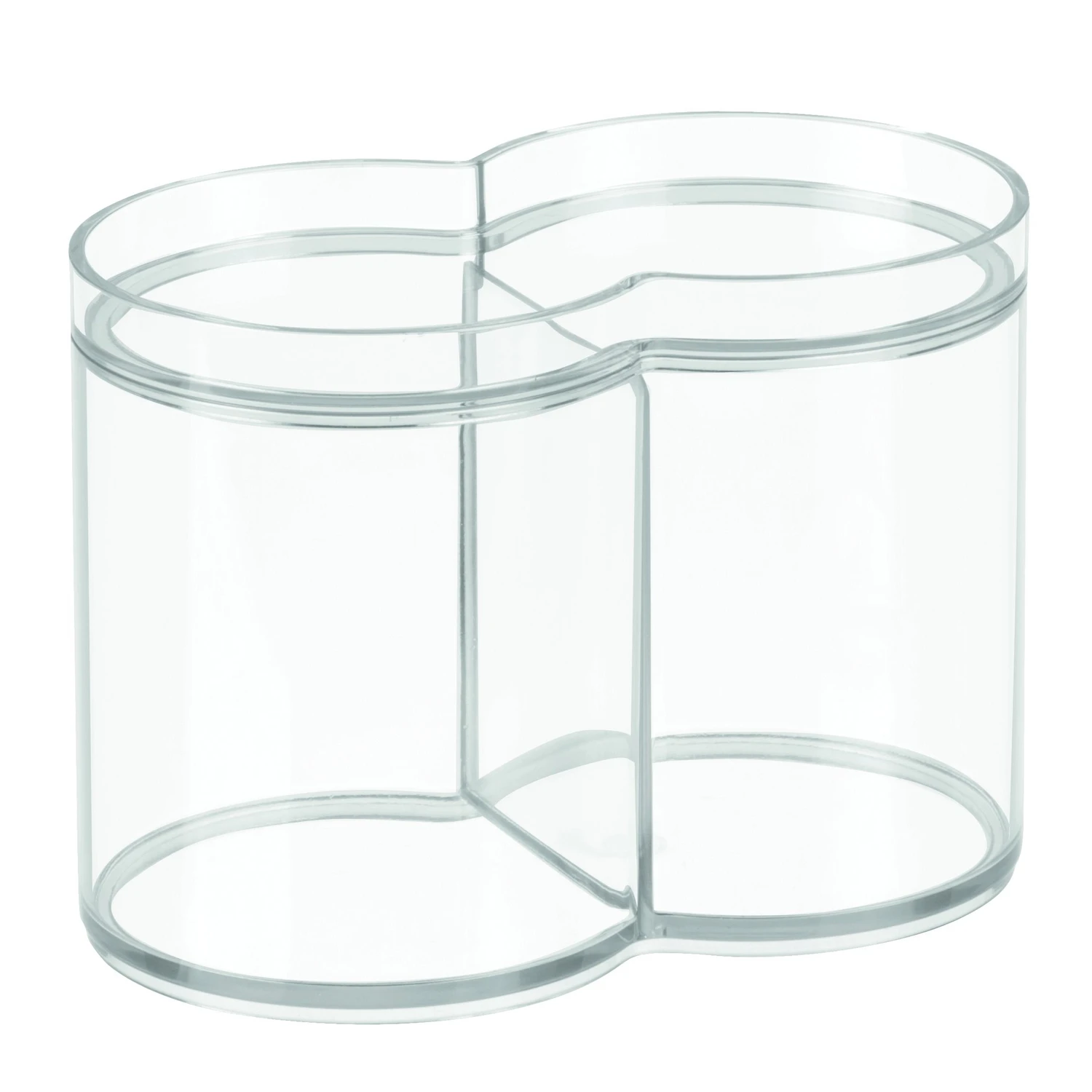 Clarity Clear Plastic Dual Canister 4.3 In H X 6.1 In L X 3.6 In W