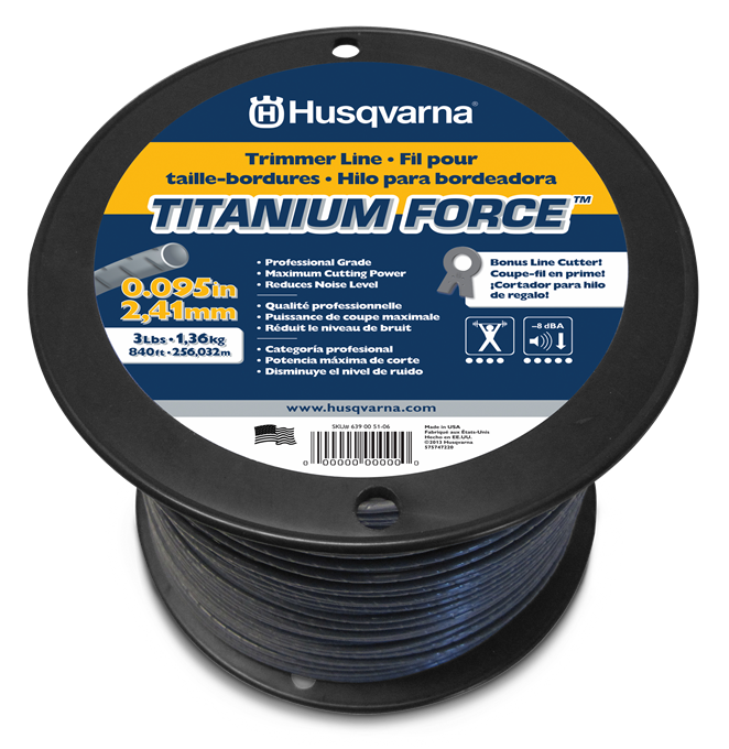 Husqvarna Titanium Force Commercial Grade Trimmer Line 0.095 X 1200 Feet
