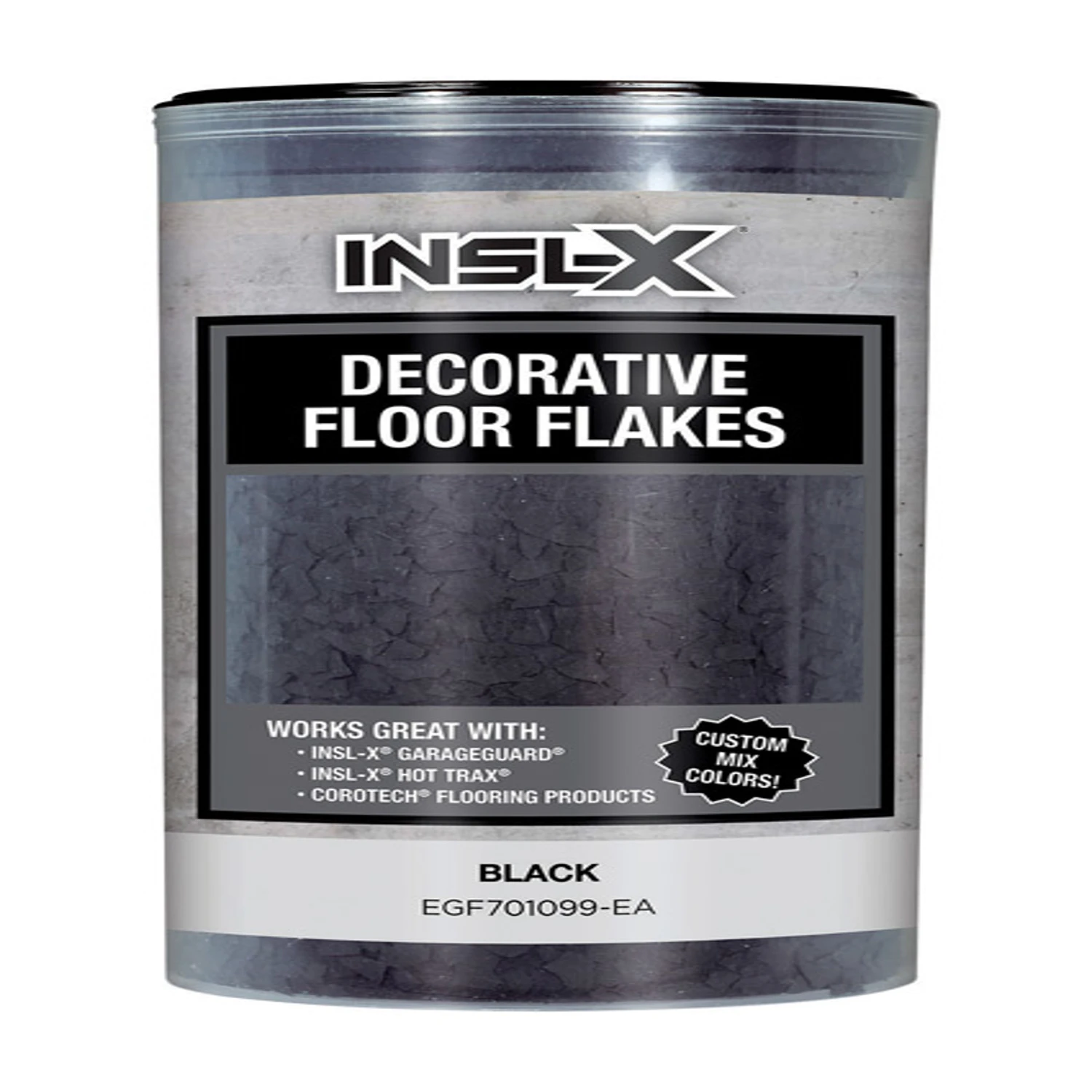Indoor And Outdoor Black Blend Decorative Floor Flakes 12 Oz - Versatile Coating Solution
