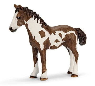 Pinto Yearling Toy Figure - Realistic Brown Horse Model For Ages 3 And Up