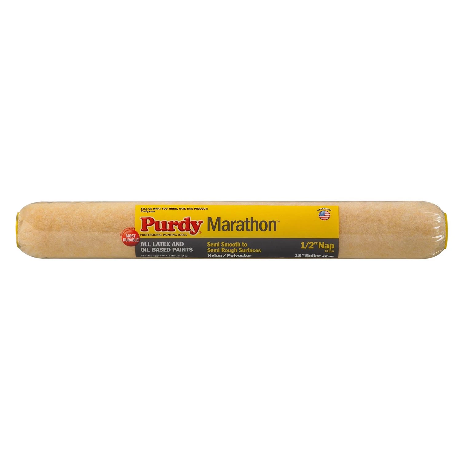 Marathon 18 In. X 1/2 In. Nylon/polyester Knit Roller Cover, 1 Pk, Model 144602183