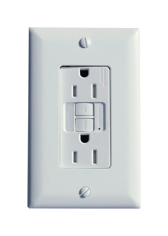 Legrand radiant 1597NTLTRWCCD4 Nightlight/GFCI Receptacle, 2 -Pole, 15 A, 125 VAC, Back, Side Wiring, White