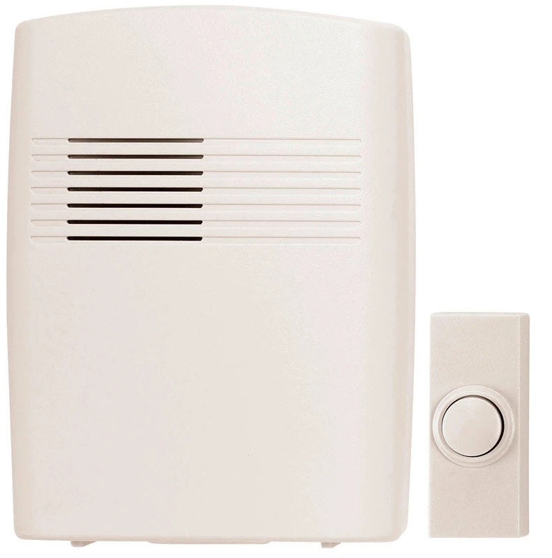 Off-white Wireless Doorbell Kit With Adjustable Volume And 150 Feet Range