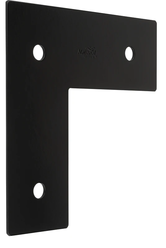 Indio Collection Decorative L Strap, Black, 3 x 8-1/4 x 8 1/4 In.