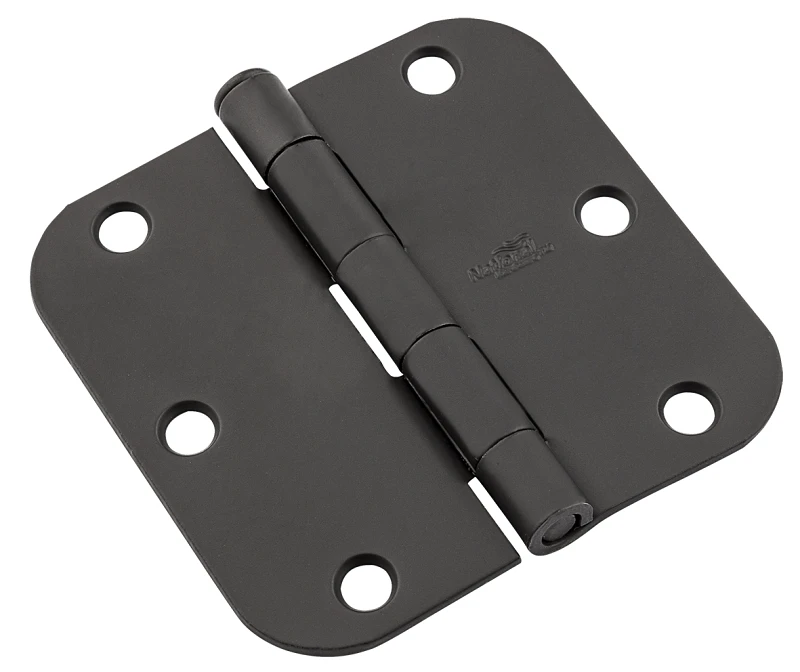 Door Hinge, Black Steel, 3.5 In.