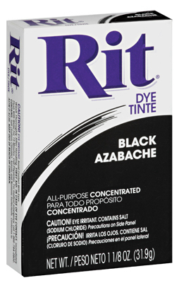 Clothing Dye, Black, Powder, 1-1/8 oz.