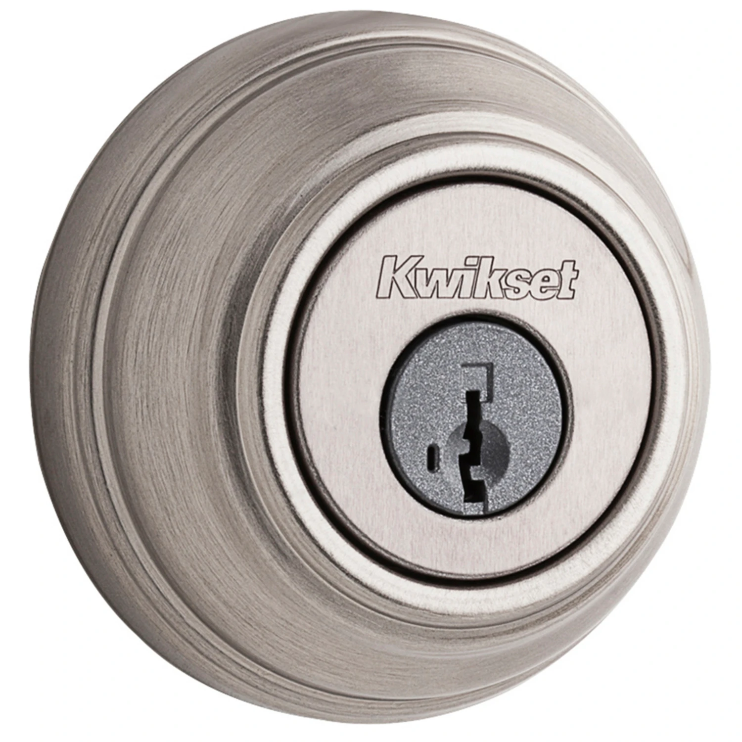 Signature Satin Nickel Single Cylinder Deadbolt With SmartKey Signature Satin Nickel Single Cylinder Deadbolt With SmartKey