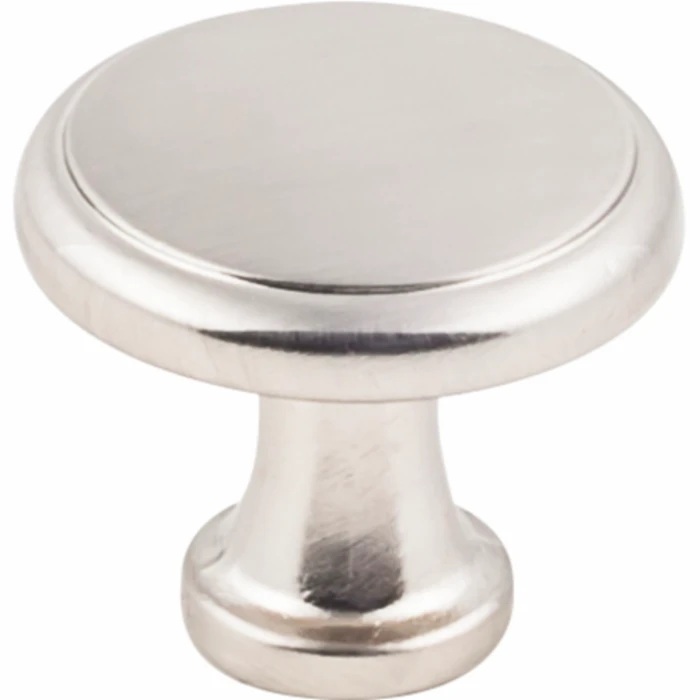 Hardware Resources K997SN-4 Cabinet Knob, Traditional, 1-3/16 in Dia, Zinc, Satin Nickel, 4/PK