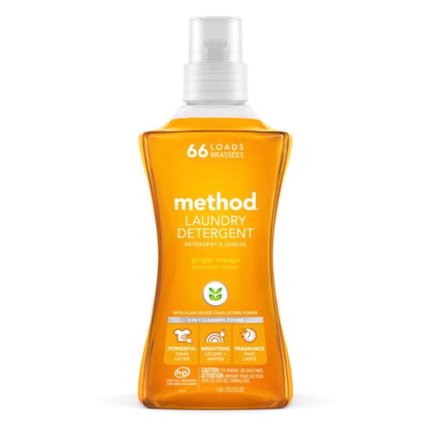 Laundry Detergent, Ginger Mango, 53.5-oz, 66 Loads
