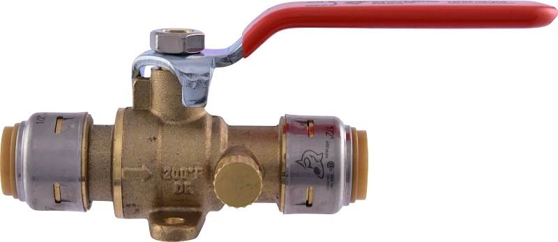Ball Valve With Drain, 1/2 In.