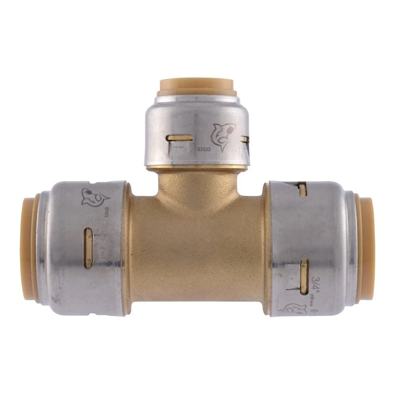 3/4 In. X 3/4 In. X 1/2 In. Push-to-connect Brass Tee Fitting