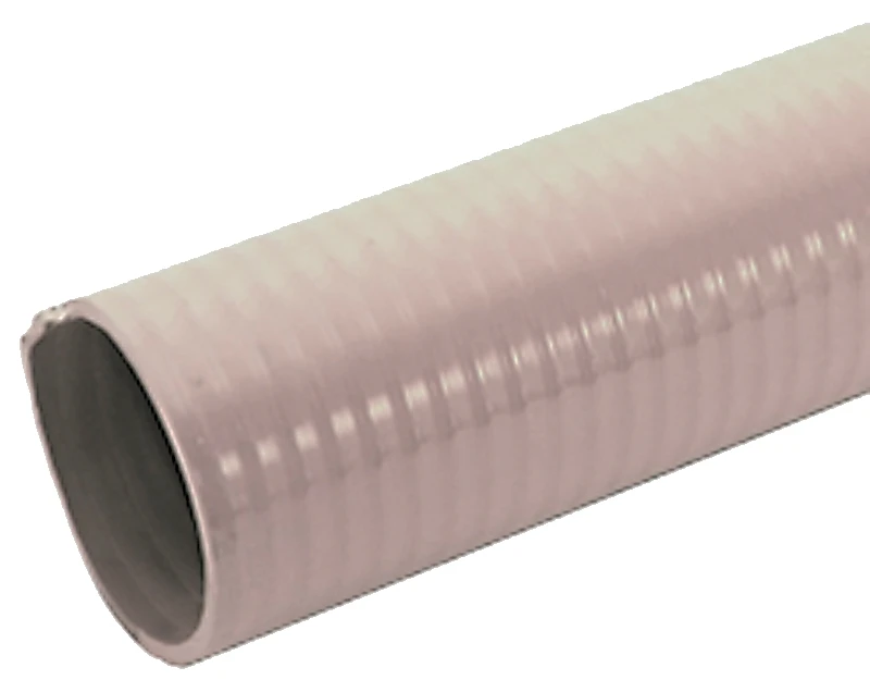 PVC Flexible Spa Hose, White, 1 In. x 1.31 In. x 50 Ft.