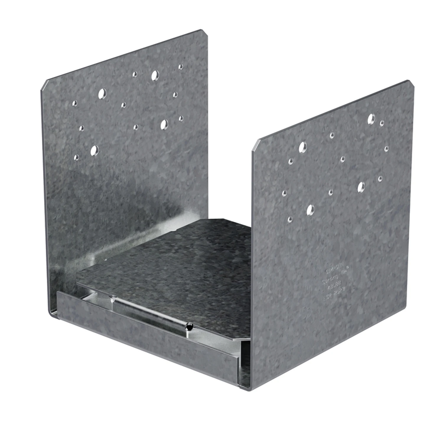 8 In. X 8 In. 14 Gauge Galvanized Adjustable Post Base Abu